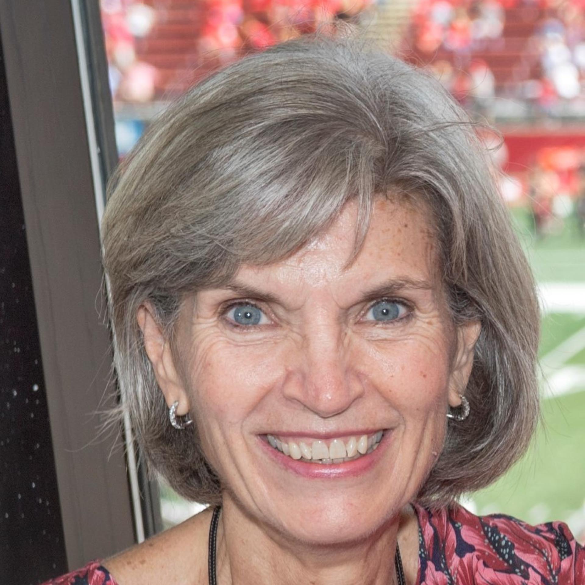 woman with short gray hair