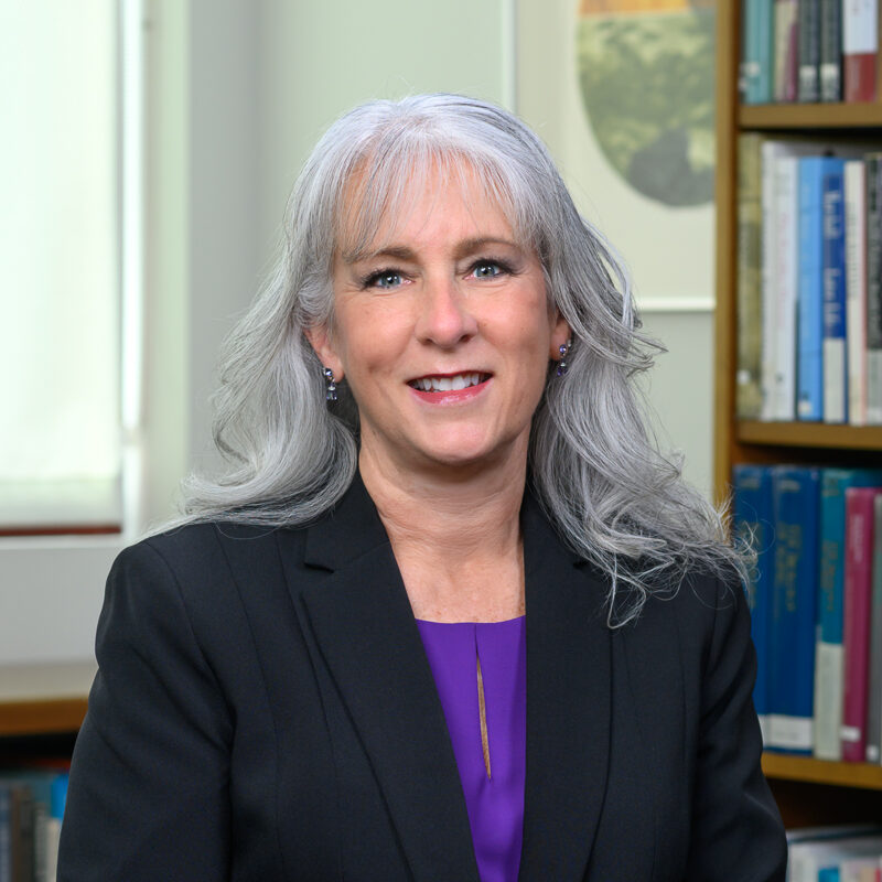 woman with silver hair