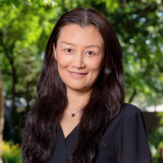 asian woman with long dark hair