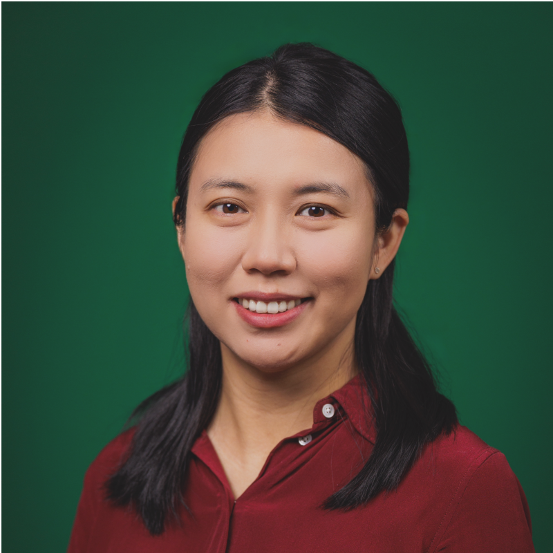 asian woman with dark hair