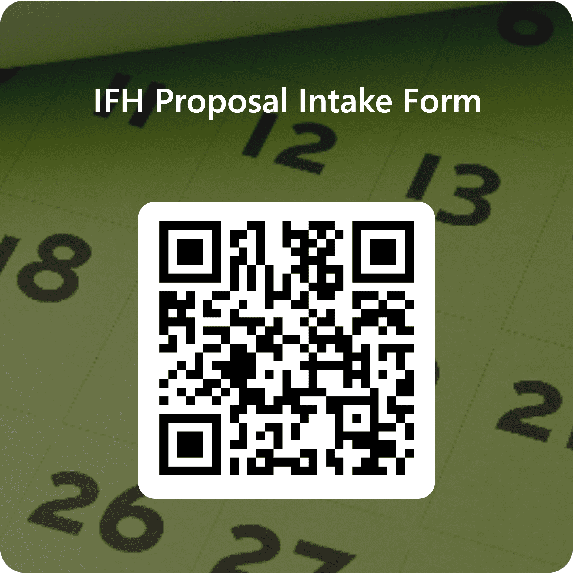 IFH Proposal Intake Form QR