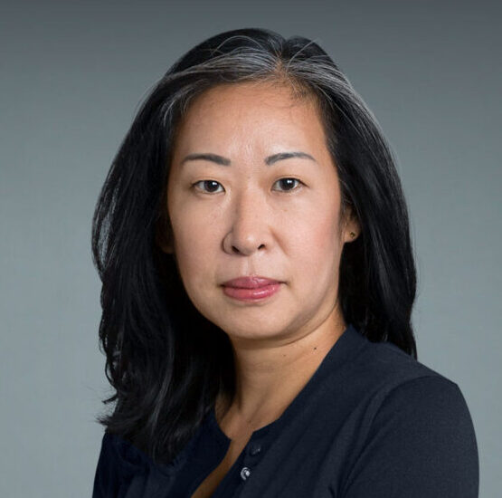 asian woman with dark hair