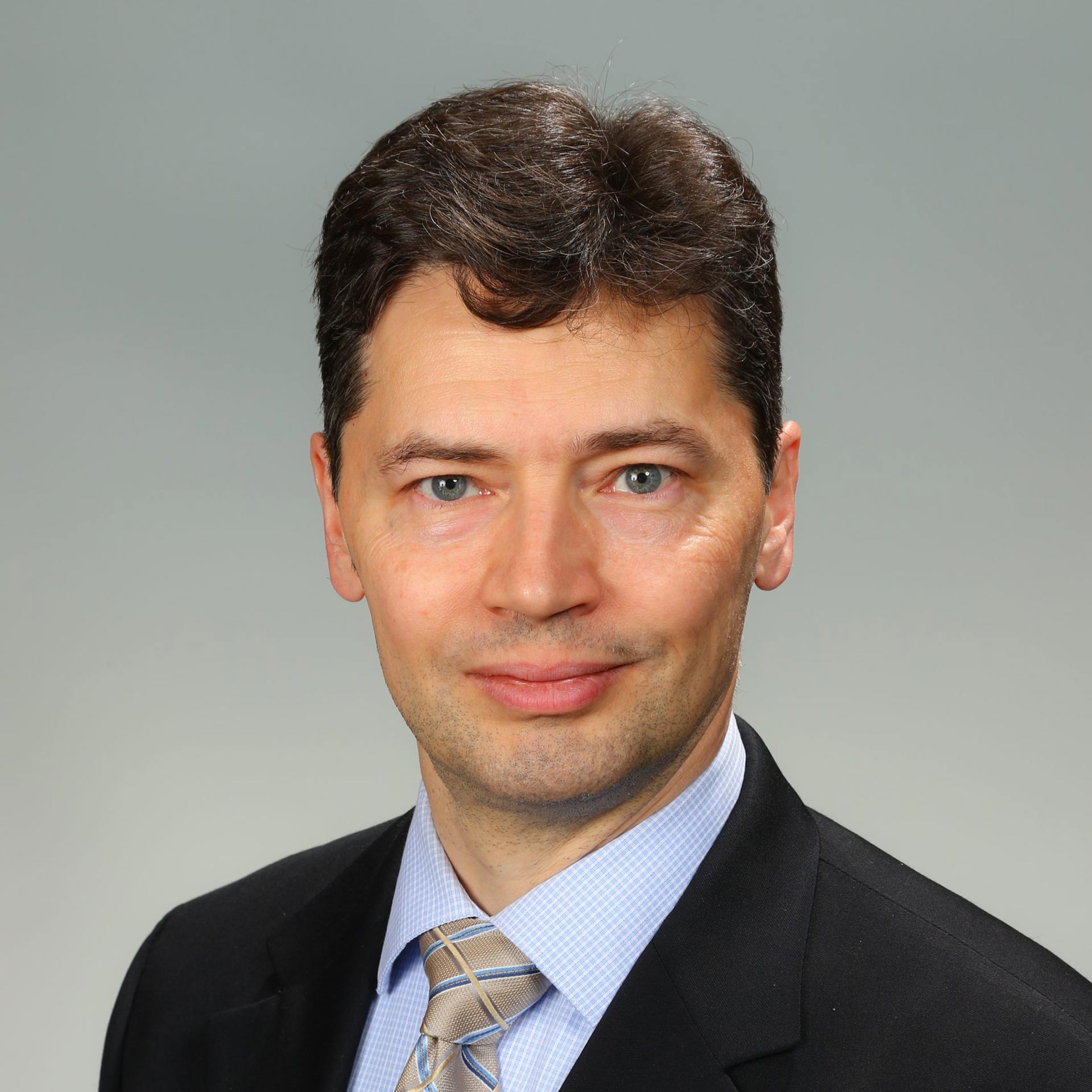 White man with brown hair